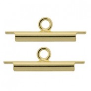 Miyuki slide end tubes 15mm Gold
